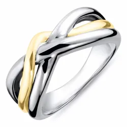 Ring aus Silber mit 8 karat Gold