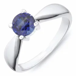 blauem Saphir Ring aus Silber