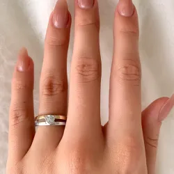 Ring aus Silber mit 8 karat Gold