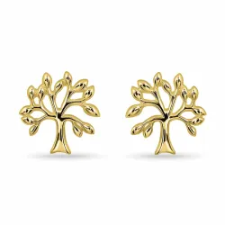Lebensbaum Ohrstecker in vergoldetem Sterlingsilber