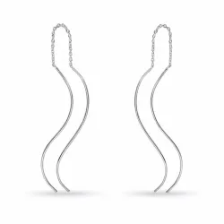 lange ketten ohrringe in Silber