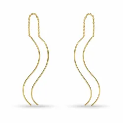 lange ketten ohrringe in vergoldetem Sterlingsilber