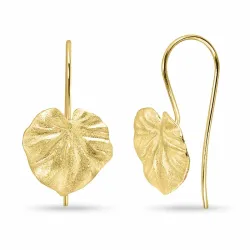 Blatt Ohrhaken in vergoldetem Sterlingsilber