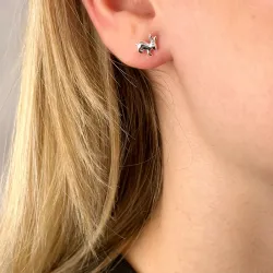 Kaninchen Ohrstecker in Silber