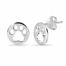 9 mm Pfote Ohrstecker in Silber - Little Ones