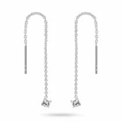 lange ketten ohrringe in Silber