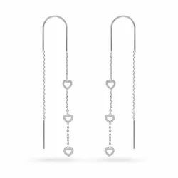 lange ketten ohrringe in Silber