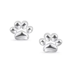 Pfote Ohrstecker in Silber - Little Ones