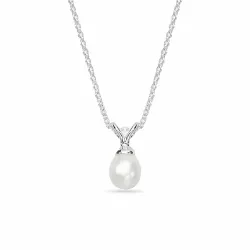 Perle Halskette mit Anhänger aus Silber