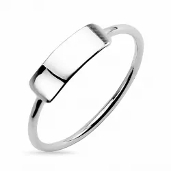 viereckigem Ring aus Silber