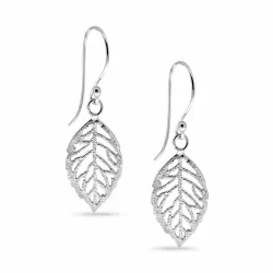 lange Blatt Ohrringe in Silber