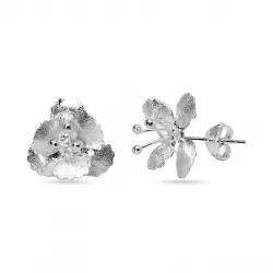 Blumen Ohrstecker in Silber