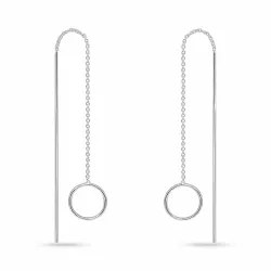 lange ketten ohrringe in Silber