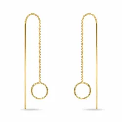 lange ketten ohrringe in vergoldetem Sterlingsilber