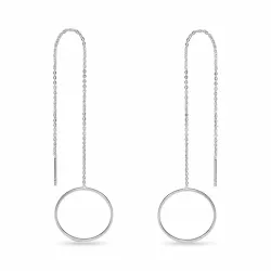 lange ketten ohrringe in Silber