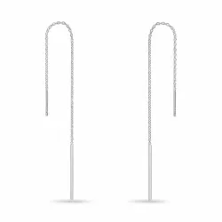 lange ketten ohrringe in Silber