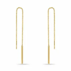 lange ketten ohrringe in vergoldetem Sterlingsilber