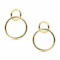 runden Ohrringe in vergoldetem Sterlingsilber