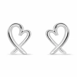 Herz Ohrstecker in Silber
