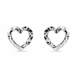 Herz Ohrstecker in Silber