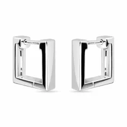 viereckigem Ohrstecker in Silber
