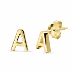 buchstab a Ohrstecker in vergoldetem Silber - My Letter