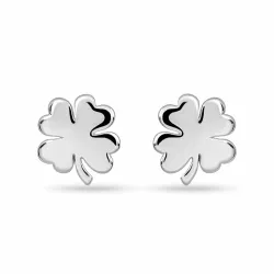 Kleeblatt Ohrstecker in Silber