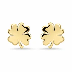 Kleeblatt Ohrstecker in vergoldetem Sterlingsilber