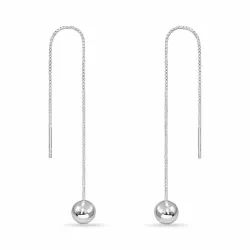 lange ketten ohrringe in Silber