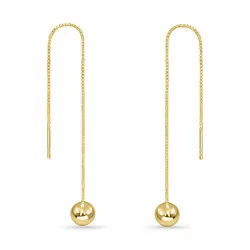 lange ketten ohrringe in vergoldetem Silber