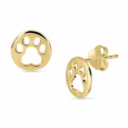 Pfote Ohrstecker in vergoldetem Silber - Little Ones