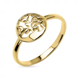 Lebensbaum Ring aus vergoldetem Sterlingsilber