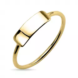viereckigem Ring aus vergoldetem Sterlingsilber
