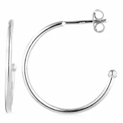 20 mm Halbkreolen in Silber