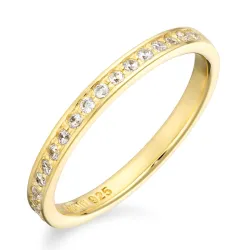 Zirkon Ring aus vergoldetem Sterlingsilber