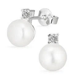 Perle Ohrringe in Silber