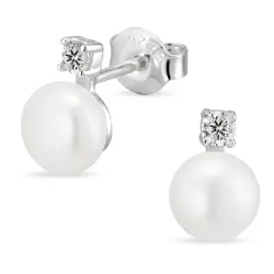 Perle Ohrringe in Silber