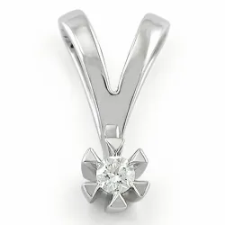 Kampagne - Diamant Anhänger in 14 karat Weißgold 0,05 ct