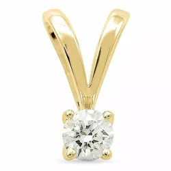Diamant Solitäranhänger in 14 karat Gold 0,20 ct