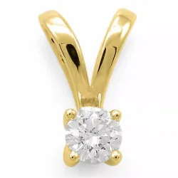 Diamant Solitäranhänger in 14 karat Gold 0,30 ct