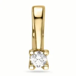 Diamant Solitäranhänger in 14 karat Gold 0,10 ct