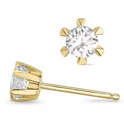 2 x 0,50 ct Diamant Solitärohrstecker in 14 Karat Gold mit Diamant 