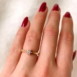 0,20 ct Solitärring aus 14 Karat Gold