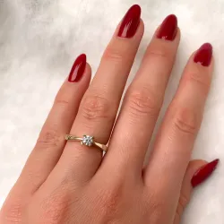 0,30 ct Solitär ring aus 14 Karat Gold