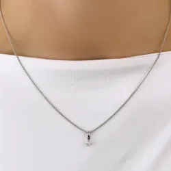 Diamant Solitäranhänger in 14 karat Weißgold 0,05 ct