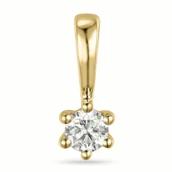 Diamant Solitäranhänger in 14 karat Gold 0,10 ct