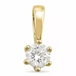 Diamant Solitäranhänger in 14 karat Gold 0,20 ct