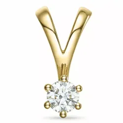 Diamant Solitäranhänger in 14 karat Gold 0,30 ct