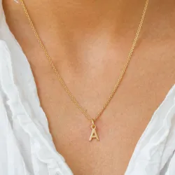 buchstab a Anhänger aus vergoldetem Sterlingsilber - My Letter