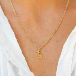 buchstab b Anhänger aus vergoldetem Sterlingsilber - My Letter